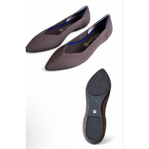 Women's Rothy's Mocha Brown Knit Pointed Toe Flats Size 9.5